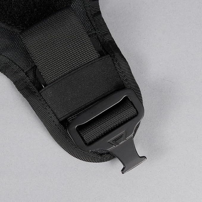 WOLFpak Tactical Dog Vest Harness No Pull Breathable (Alpha Black, X-Large) | Dual Grab Handles, 1000D Nylon, Four-Point Adjustment, MOLLE Attachment Panels, Three Storage Pockets, Metal Alloy Buckles