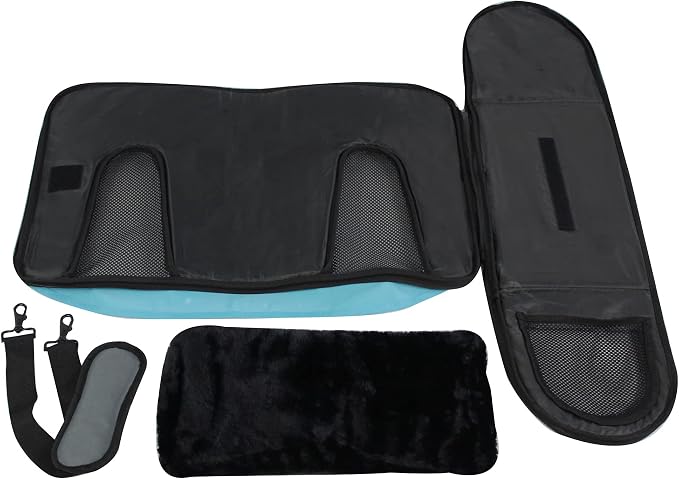 EliteField Deluxe Soft Pet Carrier (3 Year Warranty, Airline Approved), Multiple Sizes and Colors Available (18" L x 10" W x 11" H, Sky Blue+Gray)