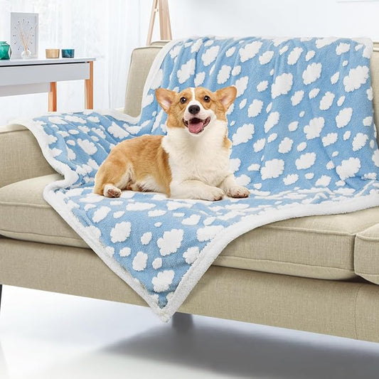 Dog Blanket for Small Medium Large Dogs Fleece Cat Blankets for Indoor Cats Washable Fluffy Pet Bed Blanket Furniture Sofa Couch Cover Protector