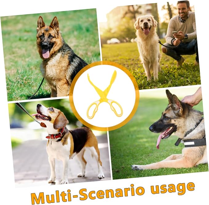 Heavy Duty Dog Poop Scooper with Long Handle and Integrated Waste Bag Dispenser Portable Pet Waste Removal Tool for Grass Gravel Convenient Bag Replacement Outdoor and Indoor Use