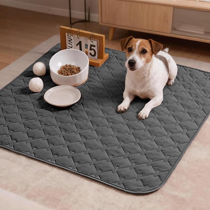 gogobunny 3X Stronger Waterproof Pet Blanket, Scratch Proof Furniture Protector for Dogs Cats, Reversible Cover 30x30 Inch, Dark Grey