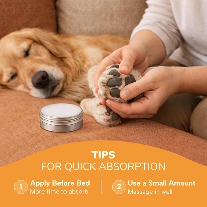 Lick-Safe Dog Paw & Nose Balm | 2.1 oz All Natural Wax with Coconut Oil & Shea Butter | Winter Snow, Road Salt & Hot Pavement Protector | Moisturizer & Soother for Dry, Cracked Pads & Snouts