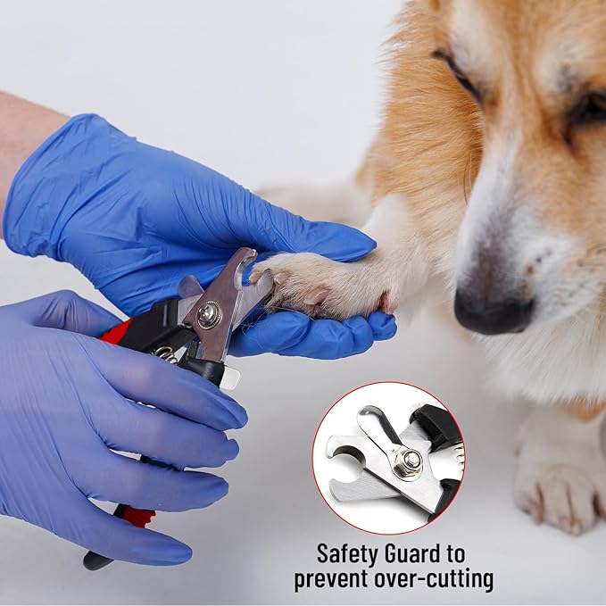 MA DREAMNEX - Pet Hair Remover Glove - 4-in-1 Grooming Kit with Hair Removal Glove, Nail Clippers, Comb & File - Dog & Cat Grooming Tools for Furniture, Clothes & Fur”