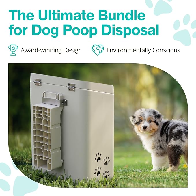 PawPail Pet Waste Station with Mounting System, Suitable for Outdoor Use, Designed with Odor-Reducing Technology, Install on Any Surface & Ensures Convenient Pet Waste Disposal
