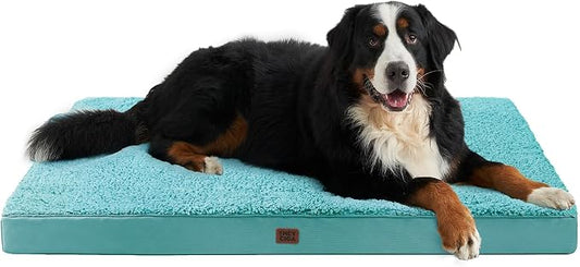 EHEYCIGA Orthopedic Dog Bed Extra Large with Removable Washable Cover, 50IN | Egg Crate Foam Support, Durable Oxford fabric, Non-Slip Bottom, Machine Washable, Soft Waterproof Plush Pet Bed Mat For Crate