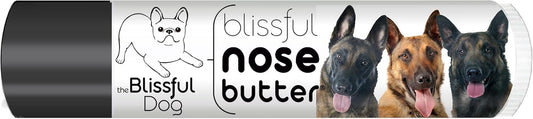 The Blissful Dog Belgian Malinois Nose Butter for Dry, Cracked Skin, Lick-Safe Dog Nose Balm with Moisturizing Shea Butter, Almond, Olive, and Essential Oils, Pet Supplies, Uncented, 0.15 oz.