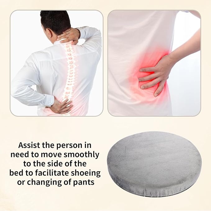 360 Rotating Car Seat Pad Revolving Swivel Seat Cushion for Elderly Stool Cushions Round Bar Stool Cushions Wheelchair Pad for Seniors Office 15.35" Diameter