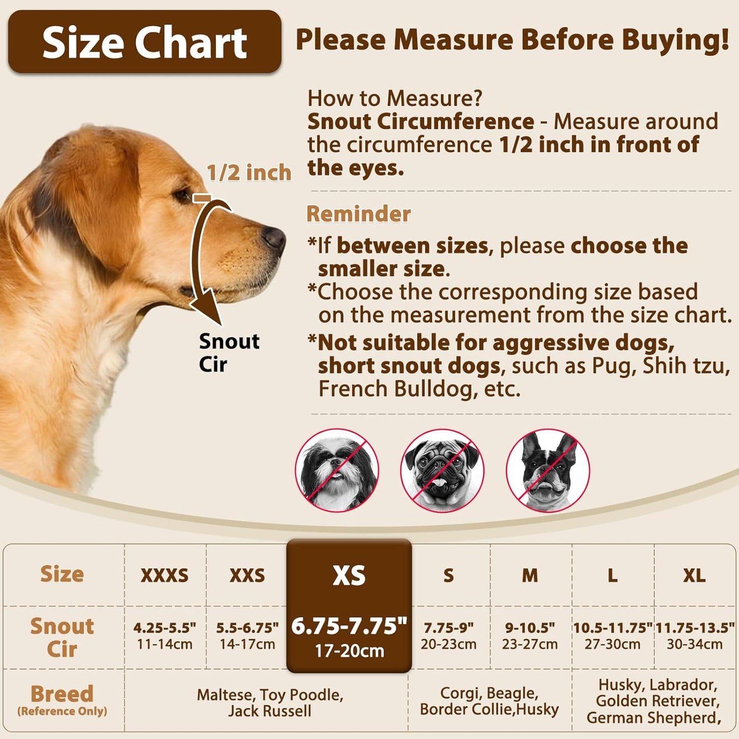 Crazy Felix Nylon Dog Muzzle for Small Medium Large Dogs Dachshund Beagle Poodle Labrador, Air Mesh Breathable and Drinkable Pet Mouth Guard for Anti-Biting Chewing Scavenging (Black,XS)