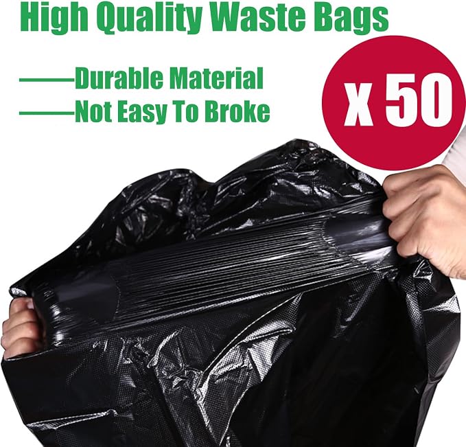6Pack - Large Dog Pooper Scooper for yard - 20L Dog Poop Trash Can Outside | Step Pet Waste Container Outdoor with Removable Inner Bin - 28" Pooper Scooper & Long Handle