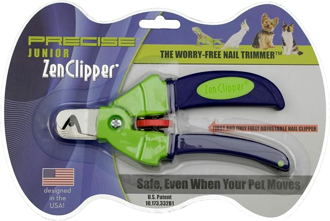 Zen Clipper Precise Dog Nail Clippers - Adjustable Safety Blade, No Overcutting - Stress Free Dog Grooming at Home – Easy to Use Pet Clippers with Sharp Blades for Clean, Splinter Free Cut
