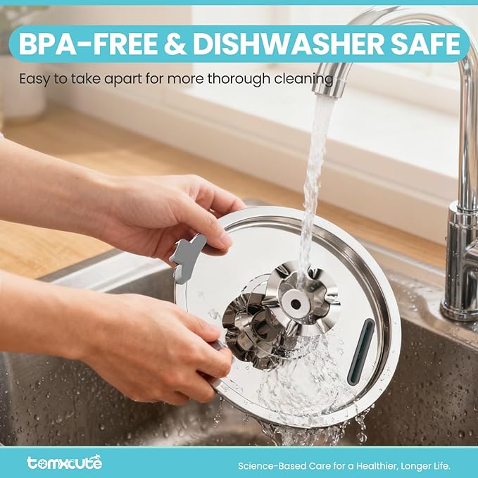 Tomxcute Cat Water Fountain, 4.0L/135oz Stainless Steel Pet Fountain Flower Design, Ultra-Quiet Pump and 3 Replacement Filters & for Cats, Dogs, Multiple Pets