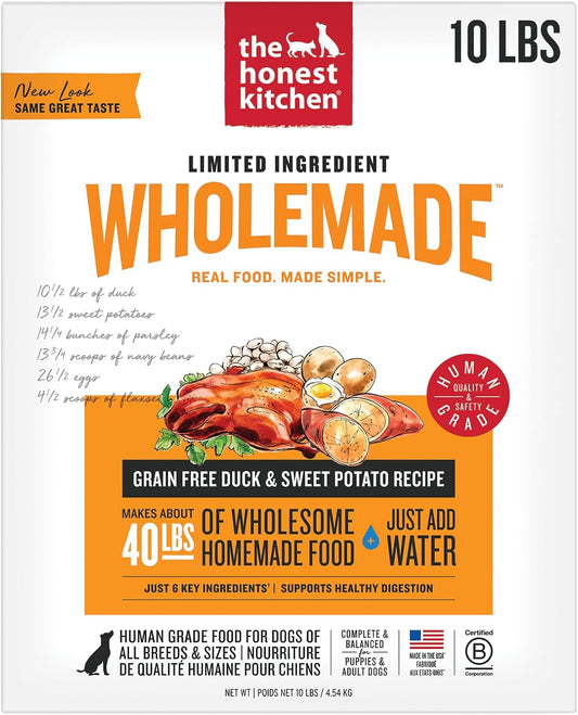 The Honest Kitchen Wholemade™ Limited Ingredient Duck & Sweet Potato Dog Food, 10 lb Box