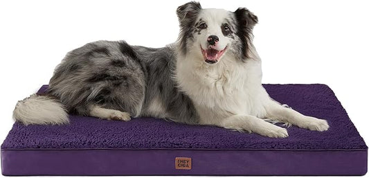 EHEYCIGA Orthopedic Dog Bed Extra Large with Removable Washable Cover, 41IN | Egg Crate Foam Support, Durable Oxford fabric, Non-Slip Bottom, Machine Washable, Soft Waterproof Plush Pet Bed Mat For Crate