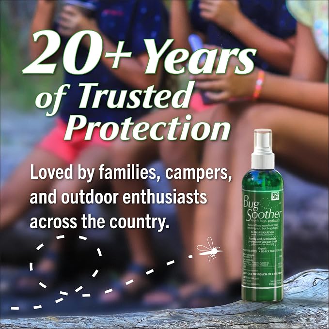 Bug Soother Natural Insect Repellent Spray Family Pack, DEET-Free (5 count) | Plant Based | Repels Mosquitos, Gnats & No See'ums | Family Safe | Includes 1 oz, 2, oz, 4 oz, 8 oz, 16 oz.