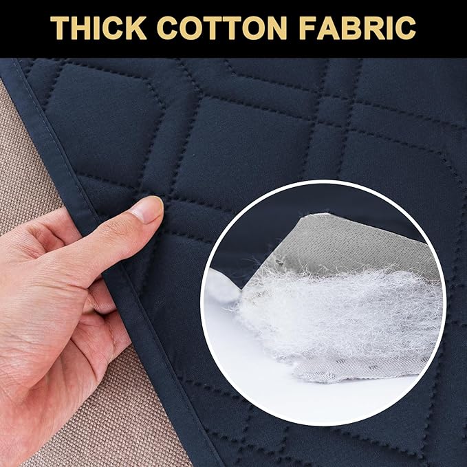 PrinceDeco Waterproof Couch Cover for Dogs Washable Dog Blanket for Bed Couch Sofa Outdoor Bed Cover with Anti-Slip Back(32x82 Inch,Navy)