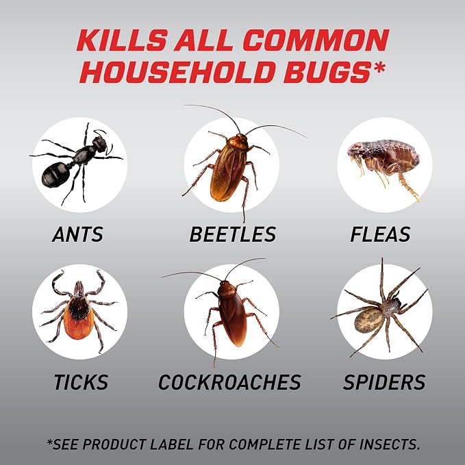 Ortho Home Defense Max Indoor Insect Barrier Refill - Bug Killer Spray Refill, Kills Ants, Roaches, Spiders, Fleas and Ticks, 1 gal. (2-Pack)