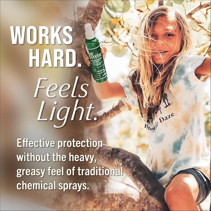 Bug Soother Natural Insect Repellent Spray, DEET-Free Family Pack (4 Count) | Plant Based | Repels Mosquitos, Gnats & No See'ums | Family Safe | Made in the USA
