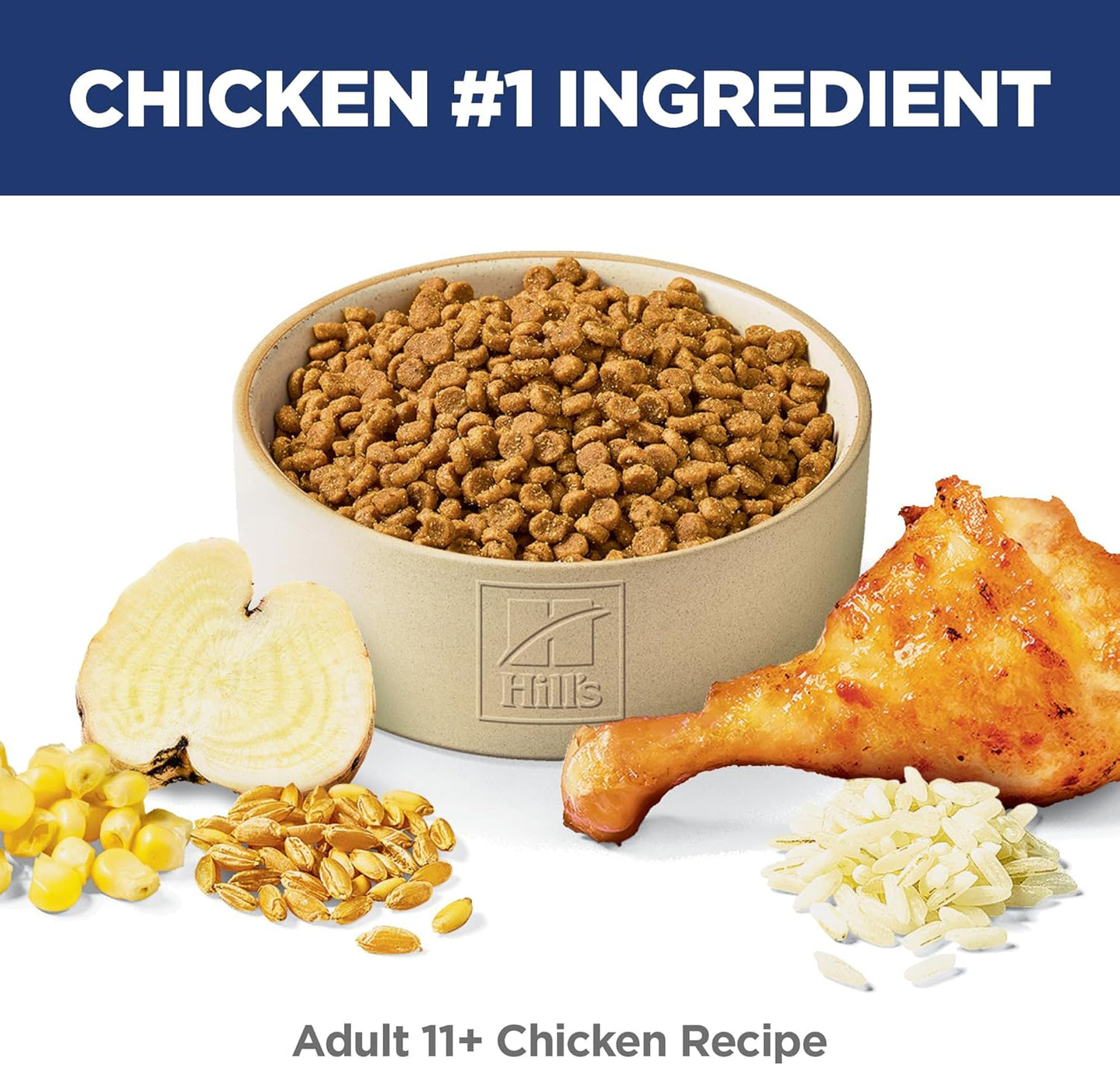 Hill's Science Diet Adult 11+, Senior Adult 11+ Premium Nutrition, Dry Cat Food, Chicken Recipe, 3.5 lb Bag