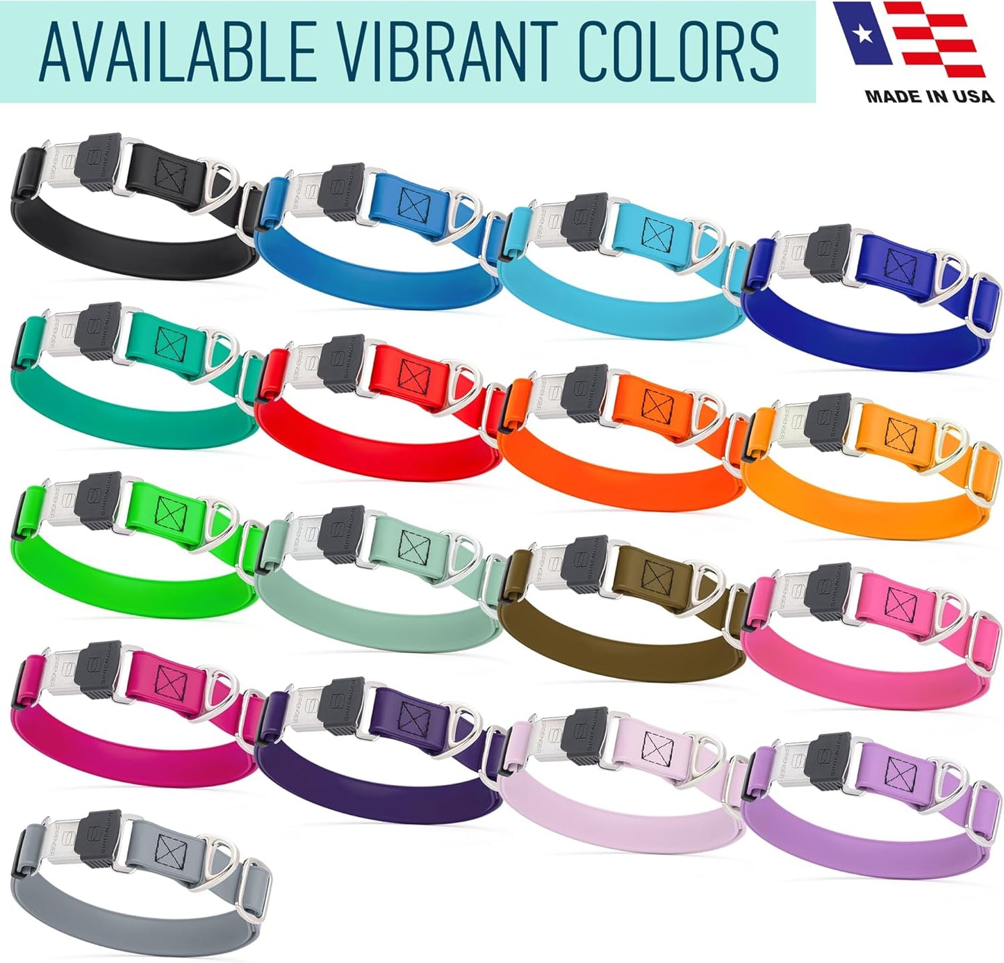 Dogline Biothane Waterproof Dog Collar with Herm Sprenger Stainless Steel Quick Release Buckle – Heavy Duty Tactical Durable Collar for Dogs – Comfortable and Safe Pet Collar, W 1" L 15-25", Pastel