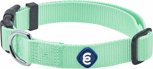 Blueberry Pet Essentials Small Dog Collar in Pastel Green | Adjustable & Eco-Friendly Durable Nylon Strap | Classic Collar for Small Dogs, Boy & Girl Pets