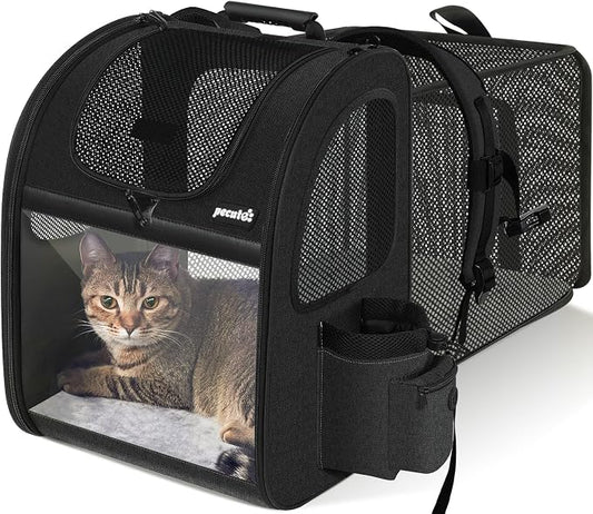 pecute Cat Backpack Expandable, Cat Backpack for Cat with Acrylic Window