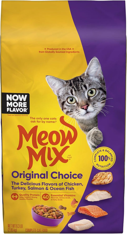 Meow Mix Cat Food, Original Choice, 6.3 lb