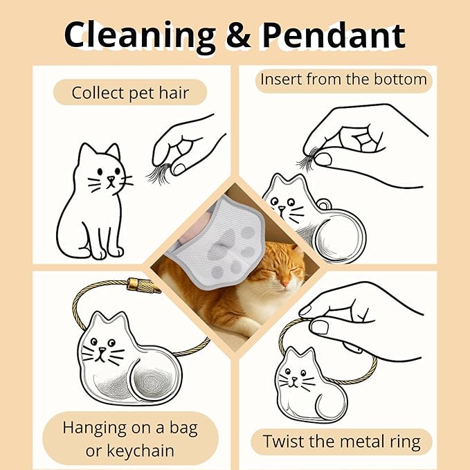 Xontri 2025 Upgrade Electrostatic Pet Hair Removal Glove, A Reusable Pet Hair Remover Tool for Cats & Dogs, Clothing, Couches, Carpets, and Car Seats(Gray Glove, Cat Keychain)