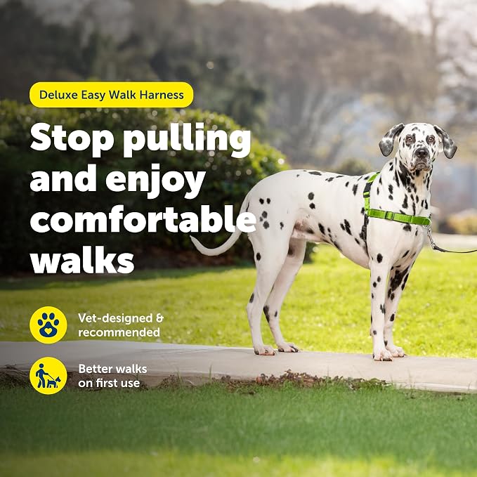PetSafe Easy Walk Deluxe Dog Harness, No Pull Dog Harness – Perfect for Leash & Harness Training – Stops Pets from Pulling and Choking on Walks – Large, Apple