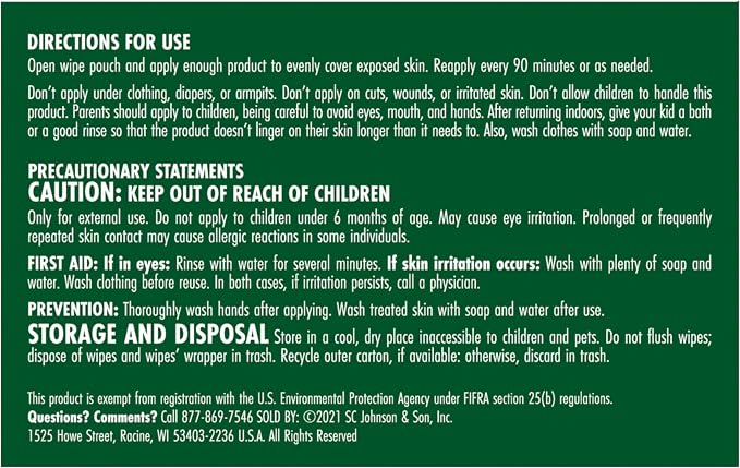 STEM Mosquito and Tick Repellent Wipes with Botanical Extracts - 10 Wipes