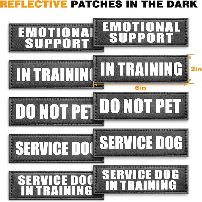 Service Dog Vest Harness for Large Dog, Tactical Working MOLLE Vest with 10 Pet Patches, No Pull Heavy Duty Harness for Training Walking