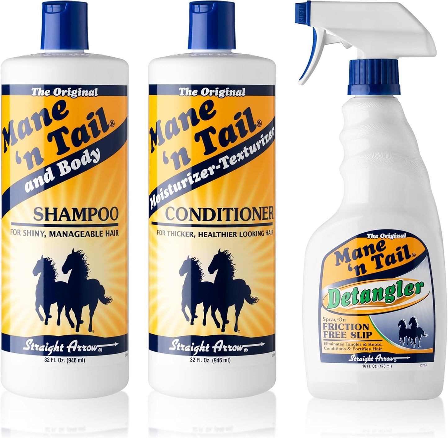 Mane 'n Tail 3 Pc Kit Includes 32 Ounce Shampoo, 32 Ounce Conditioner, 16 Ounce Detangler