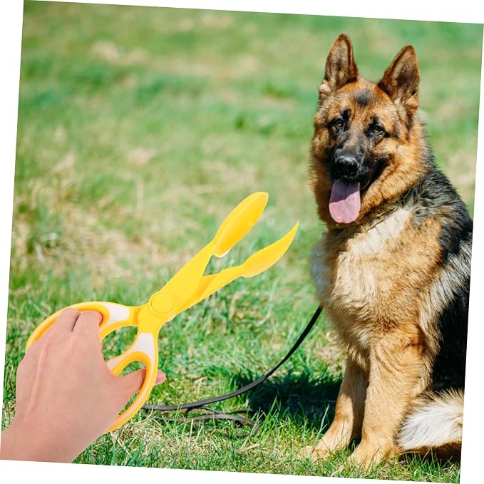 Heavy Duty Dog Poop Scooper with Long Handle and Integrated Waste Bag Dispenser Portable Pet Waste Removal Tool for Grass Gravel Convenient Bag Replacement Outdoor and Indoor Use