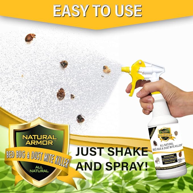 Bed Bug & Dust Mite Killer Natural Spray Treatment for Insects - Mattresses, Covers, Carpets & Furniture - Fast Extended Protection. Pet & Kids Safe - No Toxins or Chemicals 128 oz Gallon