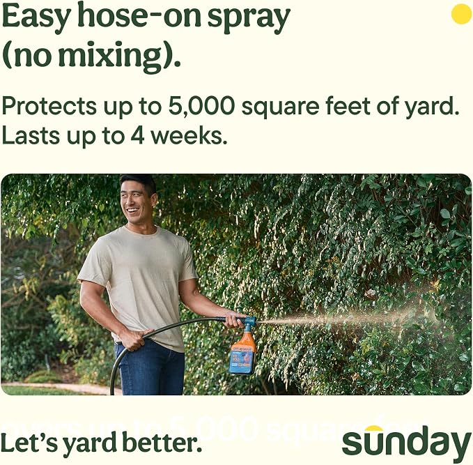 Sunday Nix Ticks - Tick Control Spray - Ready-to-Use - Concentrated Cedar Oil - Helps Kill Ticks, Tick Larvae, Fleas, and Mosquitos - Lasts up to 4 Weeks - 32 Fl Oz, 2-Pack