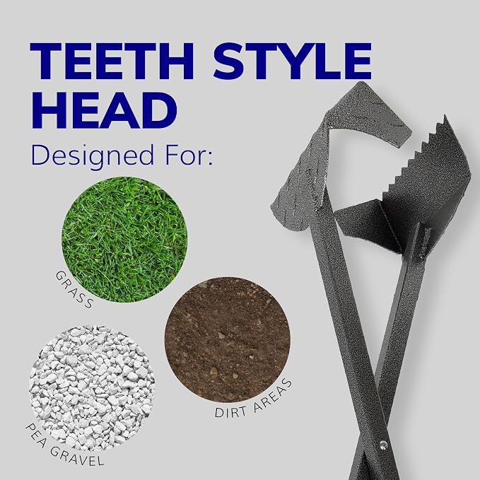 ActiveDogs Dog Pooper Scooper, Heavy Duty Powder Coated Dog Scoop | With Powder Coated Teeth For Easy Cleanup On Grass, Gravel And Uneven Ground