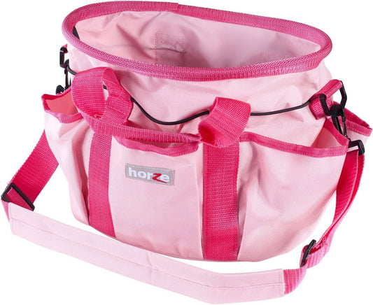 HORZE Grooming Tote Bag for Horses, Dogs with Shoulder Strap and 6 Pockets for Supplies | 12" x 8" x 9"