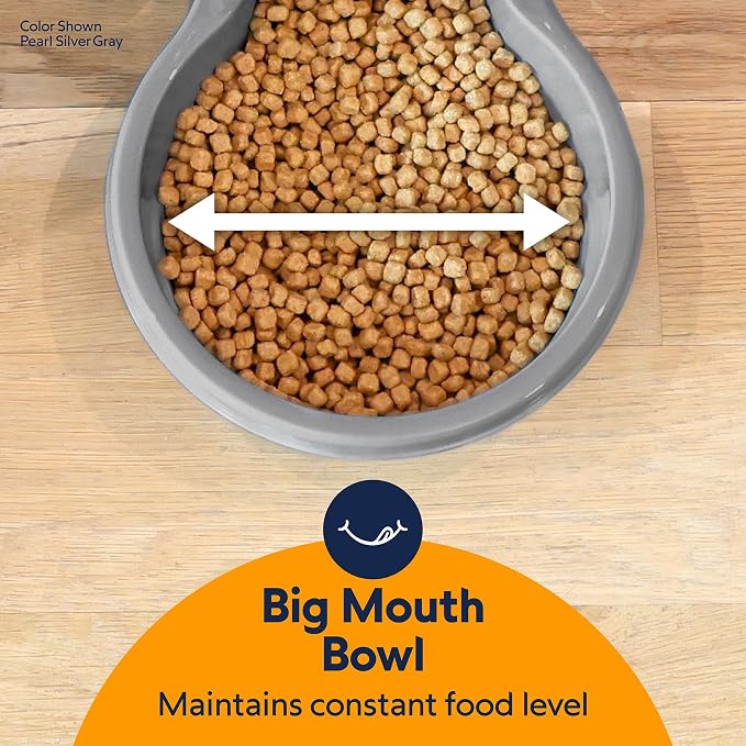 Petmate® Replendish® Automatic Dog Feeder Gravity Pet Treat Dispenser with Microban Antimicrobial Protection, Wide Mouth Bowl, 100% BPA Free - 5 lb