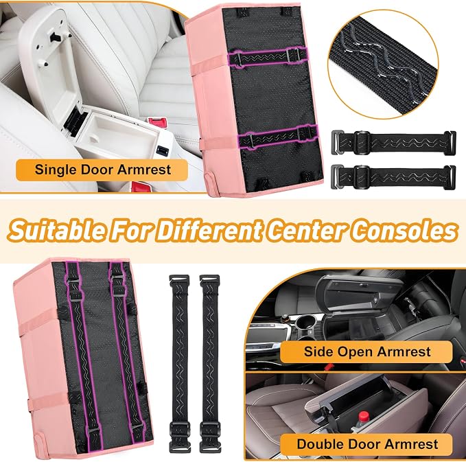 Portable Dog Car Seat for Small Dogs, Puppy Car Seat, Pink | Booster Seat With Safety Leash & Adjustable Straps Keeps Small Dogs Secure. Removable Washable Cushion. Fits Most Cars.