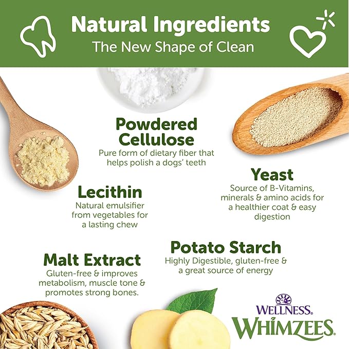 WHIMZEES Wellness Puppy Dog Dental Treats, Extra Small & Small Size Stick, (30 Count)