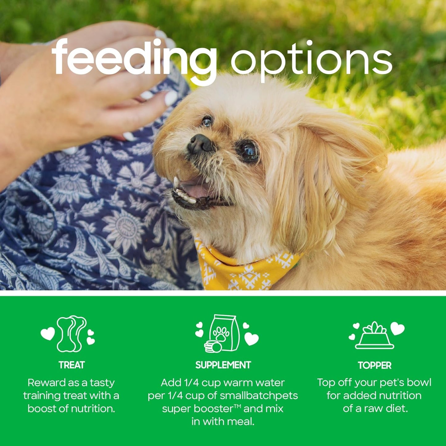 smallbatch Freeze Dried Dog Treats, Superfood Food Topper Duck Bites for Dogs & Cats, Probiotics, Organic Ingredients, High Protein, Grain Free Healthy Treat or Food Topper, Made in The USA, 7 oz Bag