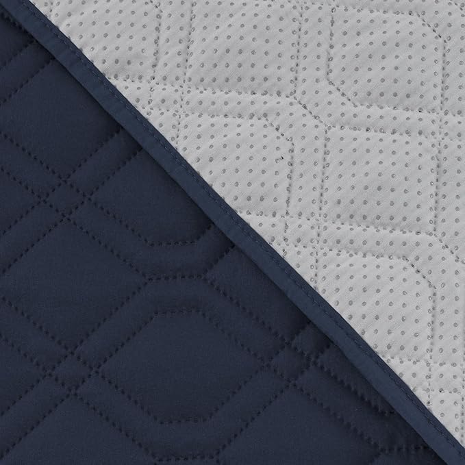 PrinceDeco Waterproof Couch Cover for Dogs Washable Dog Blanket for Bed Couch Sofa Outdoor Bed Cover with Non-Slip Back(32x74 Inch,Navy)