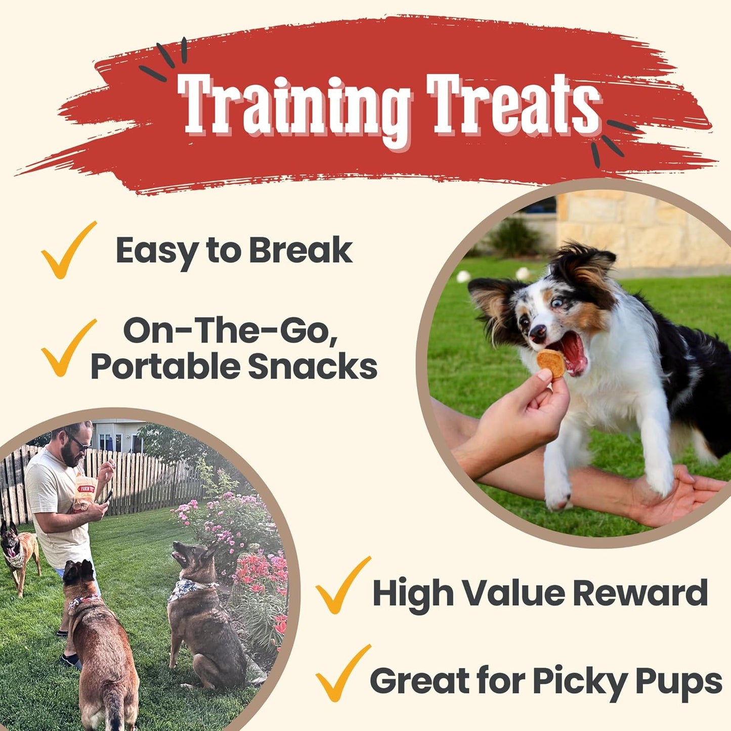 Farm To Pet - Dog Training Treats - Chicken Chips, Single Ingredient - 4 oz, Lean, All Natural, Healthy Dog Treats for Small, Medium, Large Breeds, & Puppies, Made in USA