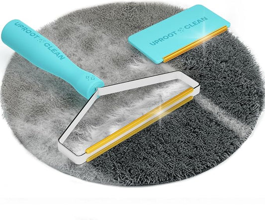Uproot Cleaner Pro Pet Hair Remover & Mini - Pet Hair Removal Tool Multi Fabric Edge & Carpet Scraper - Cat for Couch, Cat Towers, Car Detailing The Furry-Situation Survival Kit
