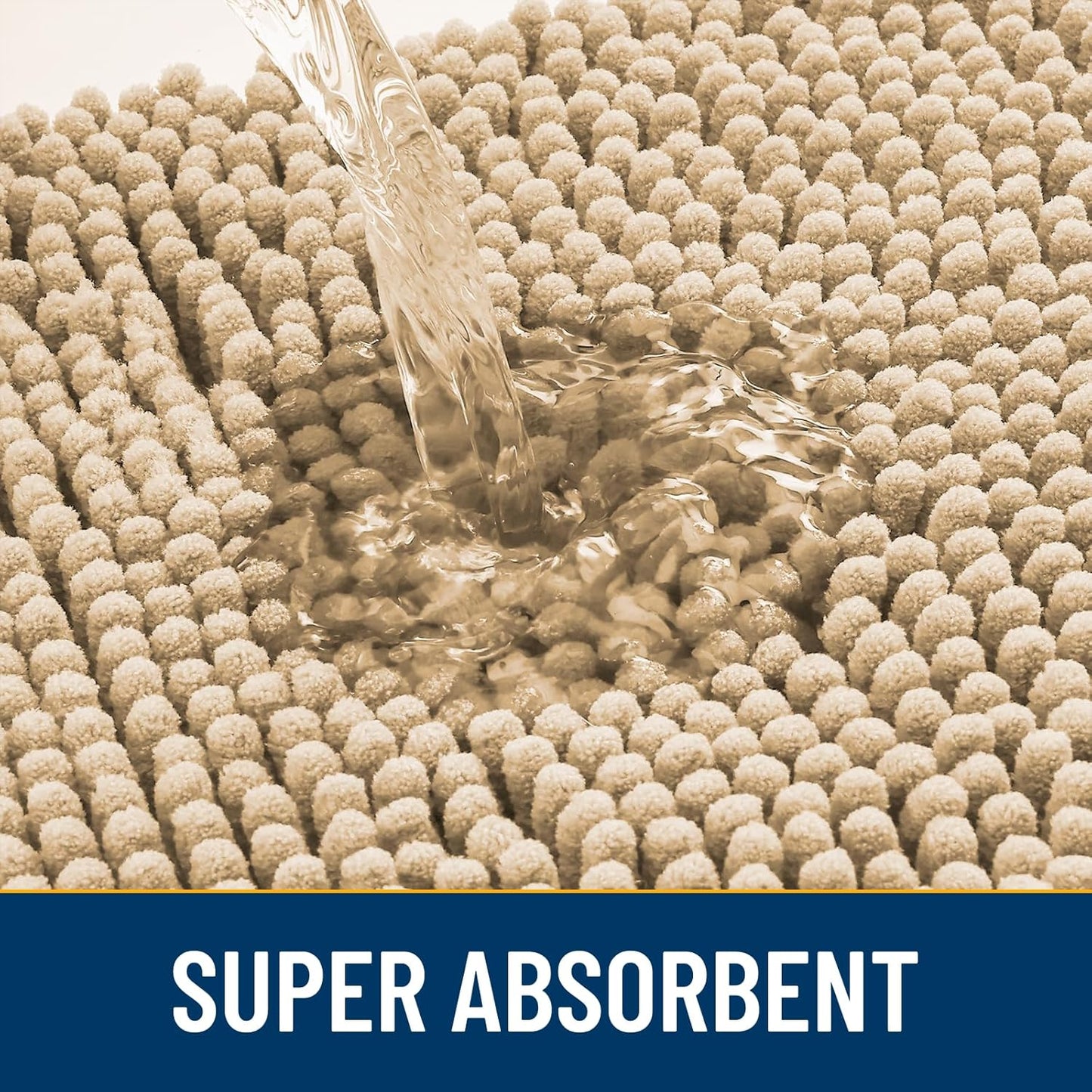 Smiry Dog Door Mat for Muddy Paws 59x24, Absorbs Moisture and Dirt Doormat, Non-Slip Washable Quick Dry Chenille Front Door Mat Indoor Entrance, Entryway Carpet for Inside Floor, Beige