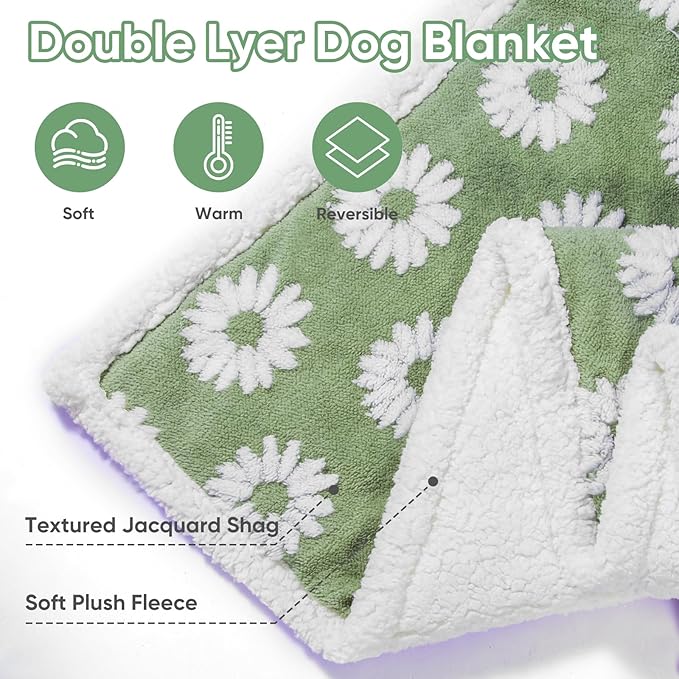 Dog Blanket for Small Medium Large Dogs Fleece Cat Blankets for Indoor Cats Washable Fluffy Pet Bed Blanket Furniture Sofa Couch Cover Protector