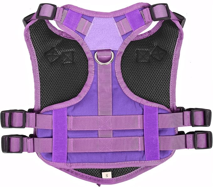 Tactical Dog Harness for Medium Large Dogs No Pull, Military Dog Harness with Handle,Service Dog Vest with Molle & Loop Panels, Adjustable Pet Harness for Training Hunting Walking