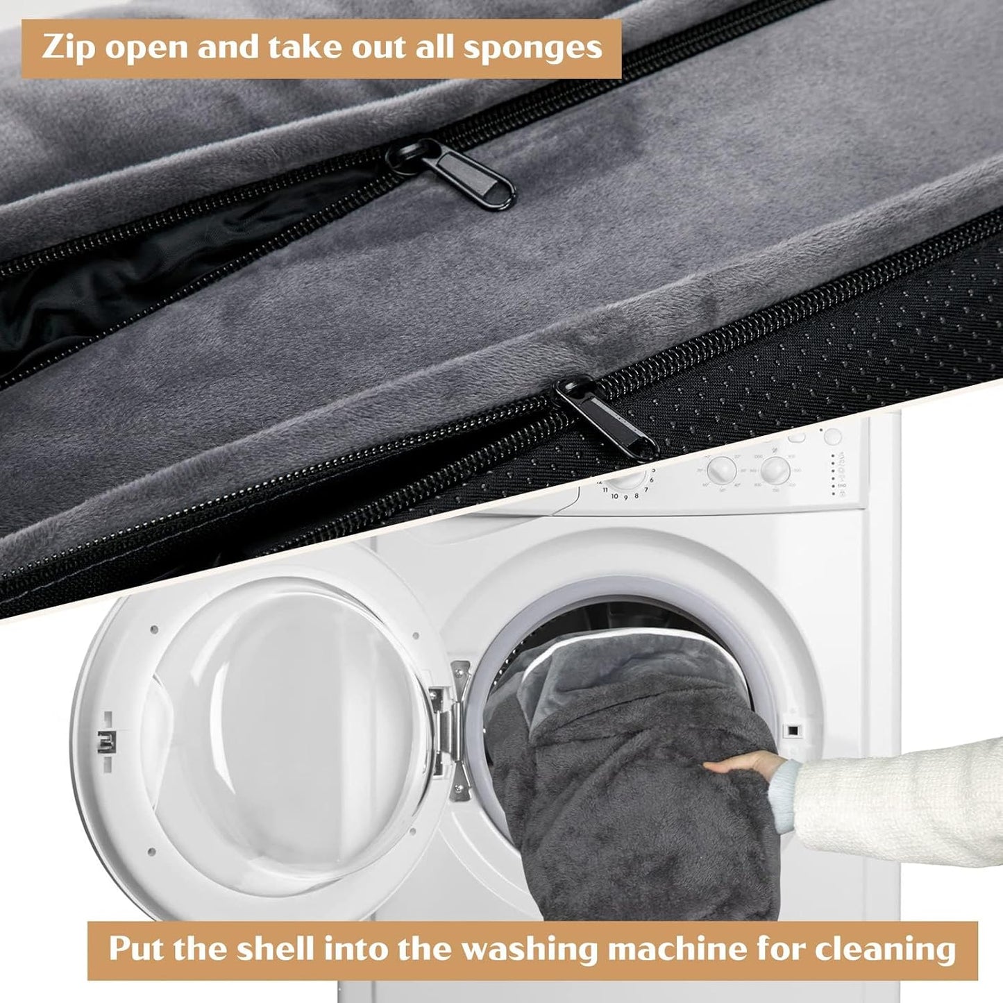 Comfort Expression Small Dog Beds Waterproof Cat Beds Orthopedic Foam Sofa Beds for Small Dogs Comfy Pet Bed with Washable Removable Cover & Non-Slip Bottom(XX-Small,Dark Grey)