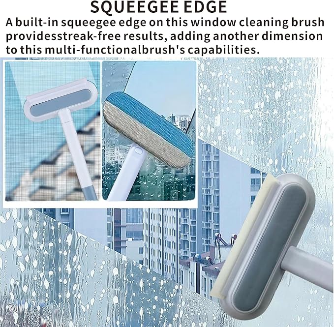 4 in 1 Pet Hair Remover, Reusable Washable Lint Brush for Dog and Cat Hair - Multifunctional Fur Removal Tool, 17.3Inch Adjustable Long Handle, for Couch, Furniture, Carpet, Car Seat, Clothes, Bedding