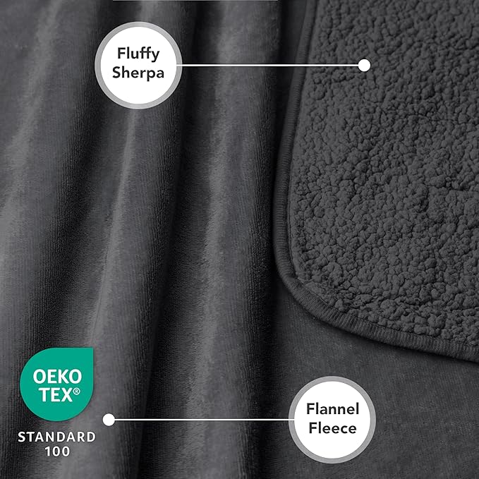 PetAmi Waterproof Dog Blanket for Small & Medium Dogs, Pee Proof & Reversible, Soft Fleece, Washable, 24x32 Gray