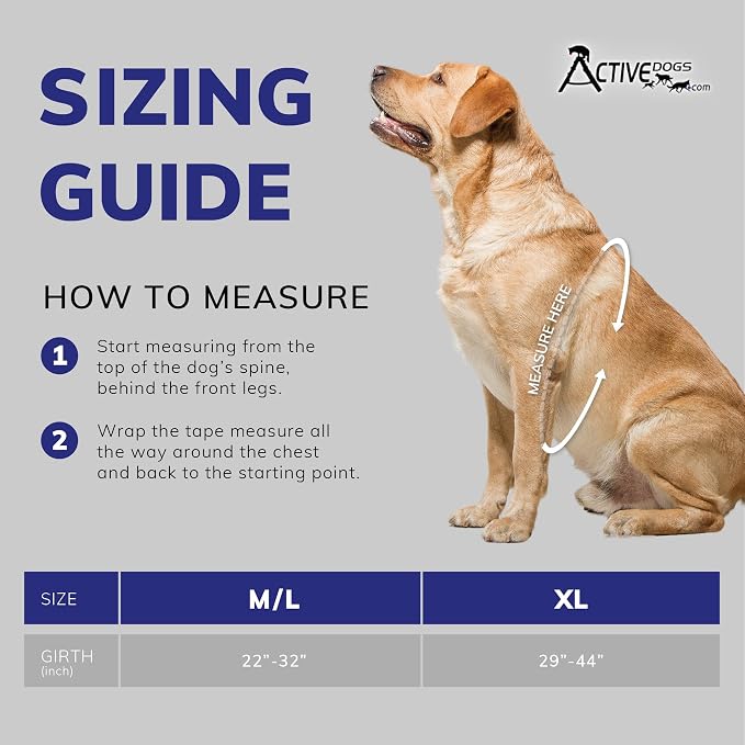 ActiveDogs No Pull Tactical Service Dog Harness, XL | Fits 29"-44" Girths With Adjustable Strap, A Front D-Ring, Quick-Release Buckle, And A Back Plate For Attaching Patches